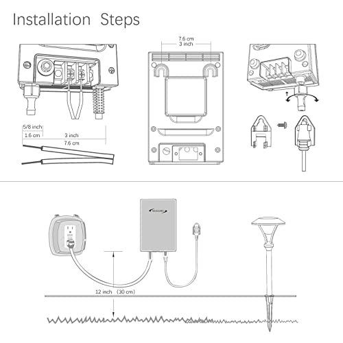 Low Voltage Transformer 120 Watt Malibu Outdoor Transformer Output 12V Ac For Landscape Lighting And Outdoor Lighting Black #TOP5
