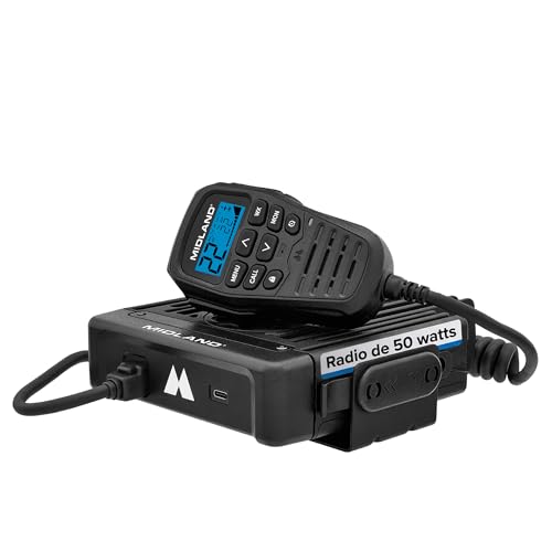 Midland MXT575 GMRS Mobile Radio, Two-Way Radio with NOAA Weather Scan and Alert - for Farms, Ranches, Overlanding - Repeater Capable, Integrated Control Mic,- External Magnetic Mount