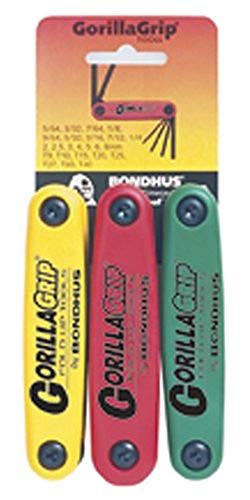 Bondhus 12533 GorillaGrip Hex&Star TriplePK,12587 2-8mm,12589 & 12634 T9-T40