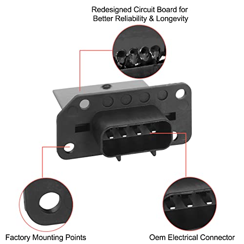 Hvac Fan Blower Motor Resistor Compatible With Ford F150 F250 F350 Super Duty, Escape, Expedtion, Mustang - Mercury Mariner, Montego - Lincoln Mark Lt, Replaces Yh-1715, 3F2Z-18591-Aa, Ru1133, Ru440 #TOP3
