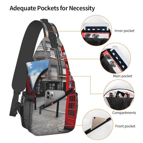 Mochila cruzada tipo bandolera negra para adulto miniatura 5