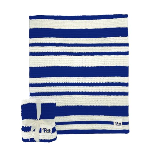 FANMATS NCAA Pittsburgh Panthers Cable Knit Throw Blanket