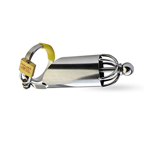 Mannelijke Penis Kooi Rvs Metalen Kuisheidskooi Kuisheidsgordel voor Katheter & Anti-off Ring penis sleeve SM Speeltjes… - Afbeelding 3