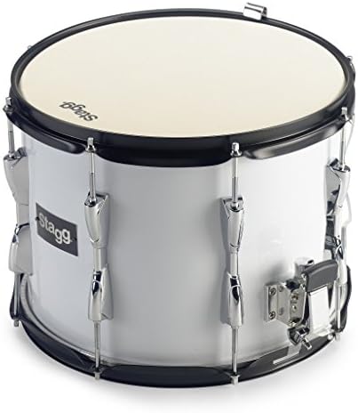 Stagg 22088 13 x 10-Inch Marching Snare Drum - White