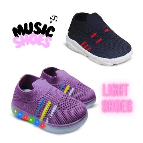 Image of Kids Trending Slip-On Shoes Combo, Pack of 2 (Light Shoe + Musical Shoe)
