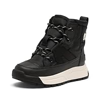 Sorel Youth Unisex Whitney III Mid Waterproof Winter Boot, Black/Sea Salt, 7