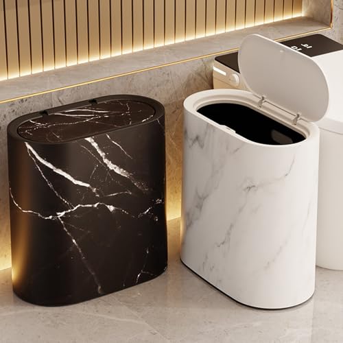 Basurero pequeño con tapa para baño y cocina miniatura 2
