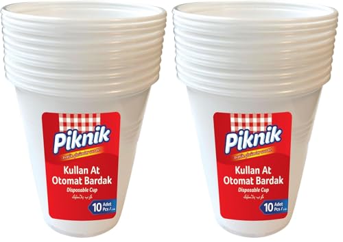 Kullan At Plastik Bardak Otomat 10'lu Beyaz 1481 (2 paketi)