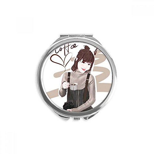 Miroir rond maquillage de poche portable pour ajuster son teint facilement en voyage