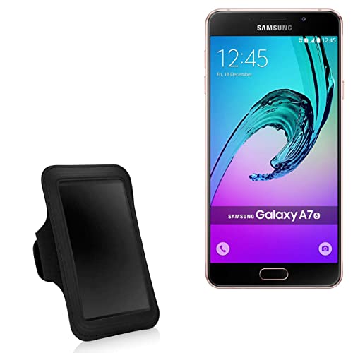 BoxWave Case Compatible with Samsung Galaxy A7 (2016) - Sports Armband, Adjustable Armband for Workout and Running for Samsung Galaxy A7 (2016) - Jet Black