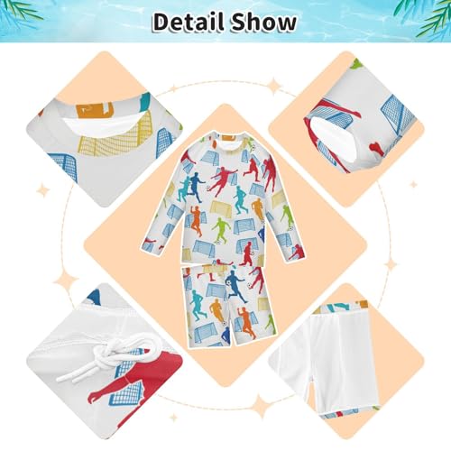 Traje de baño estampado de manga larga con protección UV niños 4