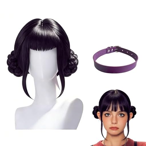1 Peluca Morada Con Redecilla Y 1 Collar, Modelado De Personajes De Anime, Disfraz Especial De Cosplay, Adecuado Para Baile De Máscaras, Halloween. | Ya disponible en tu tienda friki favorita! En mundofriki.es! 1 Peluca Morada Con Redecilla Y 1 Collar, Modelado De Personajes De Anime, Disfraz Especial De Cosplay, Adecuado Para Baile De Máscaras, Halloween. | Ya disponible en tu tienda friki favorita! En mundofriki.es!
