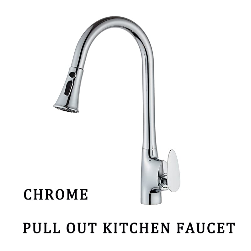 Robinet d'évier de cuisine pivotant contre le gaspillage d'eau douchette noire