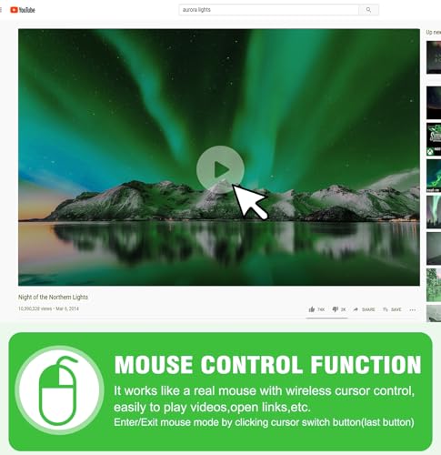 Image of DINOSTRIKE Air Mouse Green Light USB A&C Rechargeable Presentation Clicker Wireless Presenter Presentation Remote Control RF 2.4 GHz Powerpoint Clicker Slide Advancer for Mac Laptop Computer