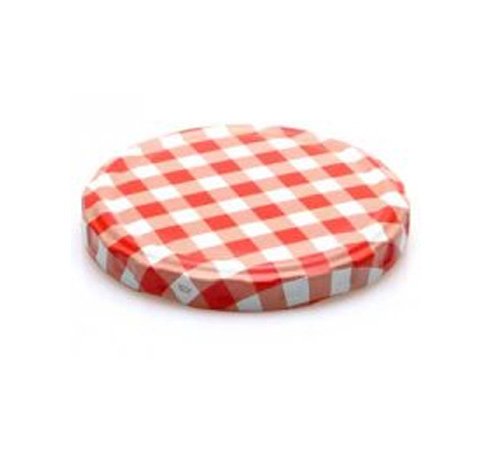 50 Ersatzdeckel Deckel für Sturzgläser To 66 Rot Karriert Passend für 70/125 / 167 ml