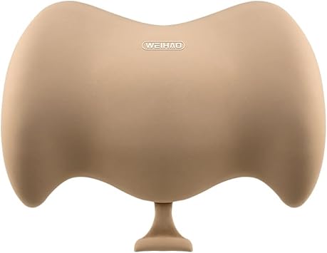 Lumbar Support Pillow - Memory Foam Lumbar Pillow for Low Back Pain Relief, Ergonomic Streamline Lumbar Pillow for Car Seat, Office Chair, Recliner and Bed for Sleeping Rest,Travel,Couch - Beige