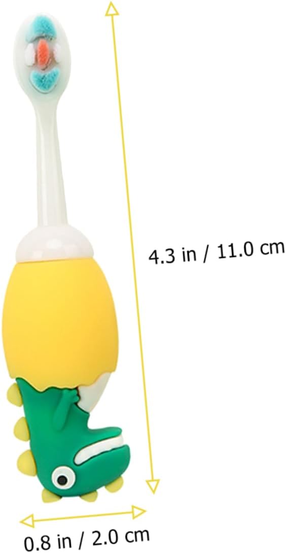 ORFOFE Cartoon Dinosaur Boy Girl Toothbrush Soft Bristles for Gentle Oral Cleaning for Boys and Girls Promotes Healthy Habits Birthdays and Holidays