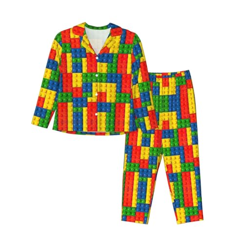 Ensemble de pyjama 2 pièces confortable anti-transpiration motif brique