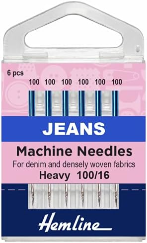Machine Needles: Jean - Heavy(100), blue|pink|white, 100/16