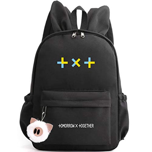 TXT Mochila con Orejas de Conejo KPOP Bolsa de Regalo Mercancía para Computadora Portátil