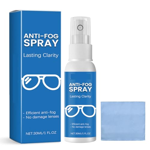 Rakiuty Nettoyant Désembueur pour Lunettes,Spray Anti-buée pour Lunettes,Spray Anti-buée pour Lunettes de Natation,Lens Cleaner Spray,Spray de Nettoyage sans Buée pour Lunettes de Soleil
