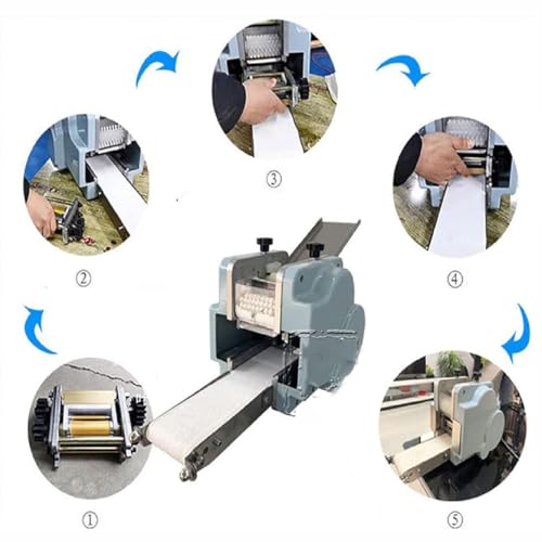 CYMYYDS Automatic Dumpling Skin Machine, Multifunctional Commercial Spring Roll/Pierogi/Ravioli/Momo Skin Maker Dough Sheeter, Dumpling Wrapper Maker with 80mm Round Mold