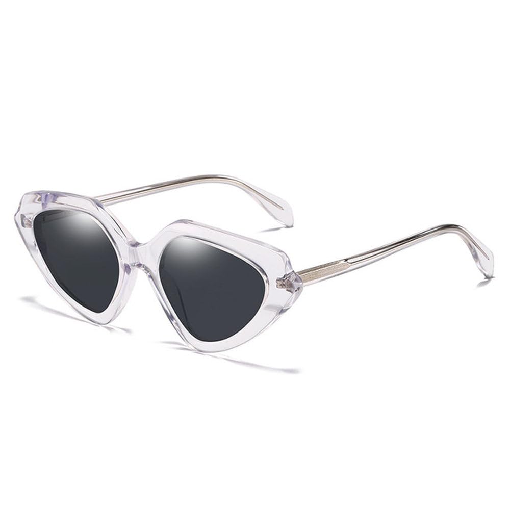 Gafas de sol con forma de ojo de gato poligonales para mujer, gafas de sol coloridas retro a la moda para mujer, gafas de sol vintage UV400 para hombre