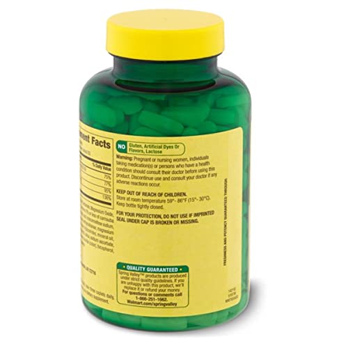 Spring Valley - Calcium Magnesium And Zinc, Plus Vitamin D3, 250 Coated Caplets #TOP2