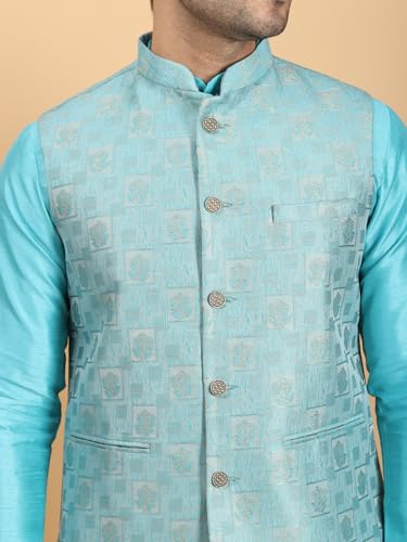Image of Ethluxis Men Kurta Pyjama Jacket Set