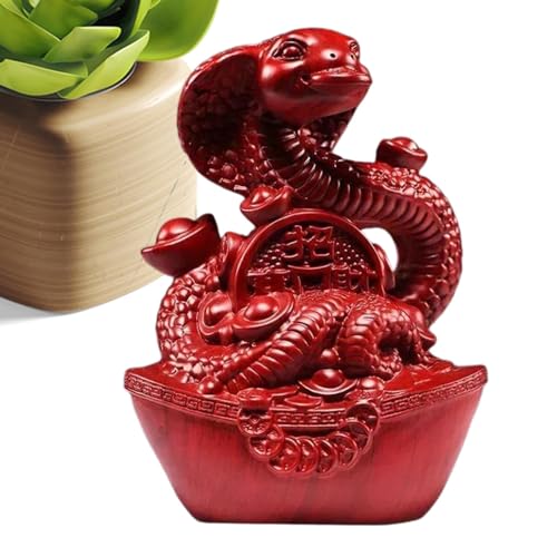 Figurines de serpent de table sculptées sur bois pour maison et bureau - 2