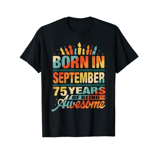 Septiembre 1946 75 años de edad 75 cumpleaños regalo vela gráfico Camiseta