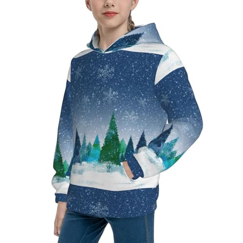 Christmas Trees Kid Hoodies Boys Sweatshirts Girls Pullover with Pocket2