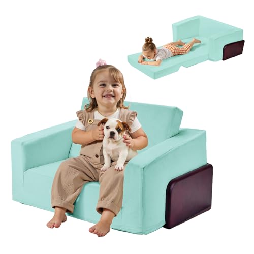 UBINGSOPA Kids 2-in-1 Soft Toddler Couch & Chair