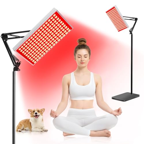 Red Light Therapy for Body & Face | 150 Dual-Wavelength LEDs (660nm Red & 850nm Infrared) Lamp with Adjustable Stand | Full Body Skin Rejuvenation, Muscle Relaxation & Home Pain Relief