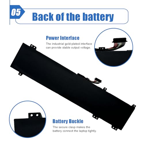 Image of 80Wh 5182mAh L23M4PK5 Laptop Battery Compatible with Lenovo Legion 5i(16 Gen 9) / Y7000P IRX9 2024 / Legion 5 16IRX9 83EW 83DG Series Notebook L23B4PK5 L23C4PK5 L23D4PK5 L23L4PK5