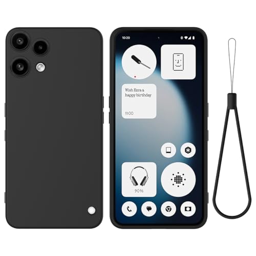 SHIEID Coque pour Nothing Phone (3a) Lite 5G,Étui de Protection Complète du Corps au Toucher Soyeux, Housse Doublure Douce en Tissu Microfibre, Étui pour Nothing Phone (3a) Lite 5G-Noir