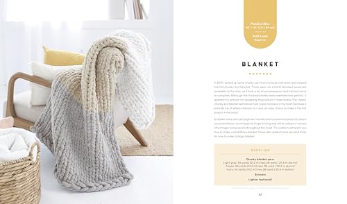 Get Started in Finger Knitting: Patterns and Instructions for Making Chunky Blankets, Cozy Pillows, and Cute Stuffies by Hand - Image 4