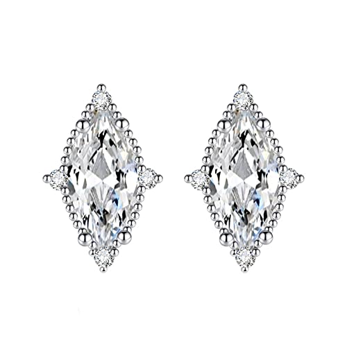 Boucles d'oreilles vintage en zircone plaqué argent au style classique intemporel