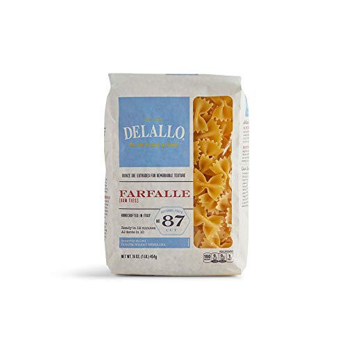 DeLallo Farfalle Pasta #87, 16-Ounce (Pack of 8)