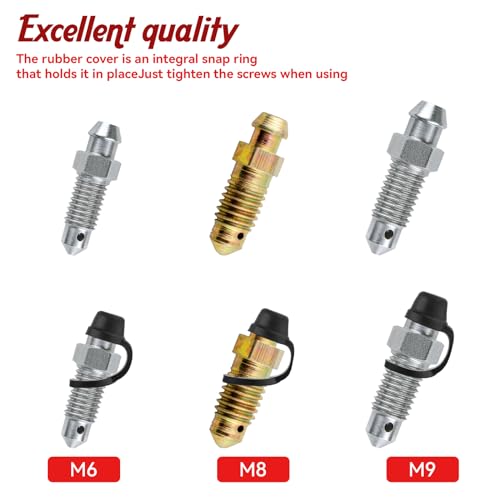 50 Stück Gummi Bremsenentlüfter Schraubenkappen Gummikappen Staubschutz Bremse Schraubkappen Entlüftungsnippelkappe mit Keeper Schmiernippelkappe Fett Kappe Staubschutzhülle für Autos Motorrad