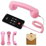 Combiné de téléphone rétro pour iPhone et Android, type C - Style rétro - Avec poignée fix...