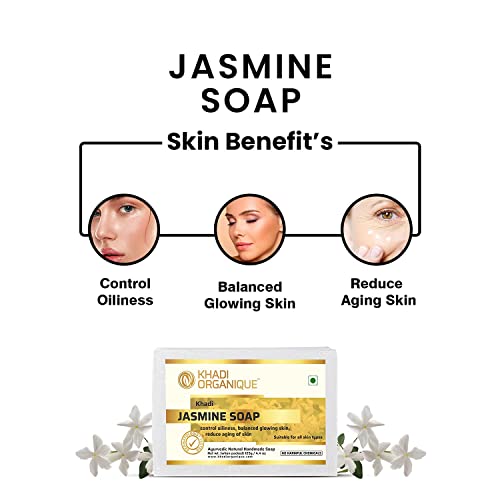 Image of Khadi Organique Handmare Soap Jasmine (Pack of 3)-By Dominion Care