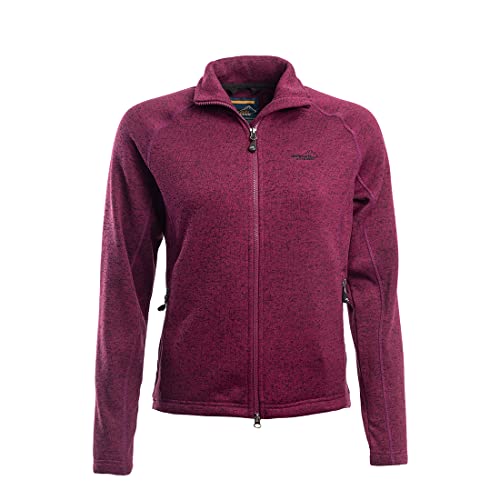ARRAK OUTDOOR Abenteuer-Fleece-Damenjacke, 100 % Polyester-Strick-Fleece, weiches und gemütliches Innenfutter, für jedes Outdoor-Abenteuer, Fuchsia Melange, Small