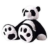 TE-Trend XXL Panda Kuscheltier Bär Teddybär 100 cm, Hochwertiges Plüsch, EIN tolles Geschenk für Kinder und Erwachsene, Riesen Teddy für EIN unvergleichliches Kuschelvergnügen und liebevolle Momente