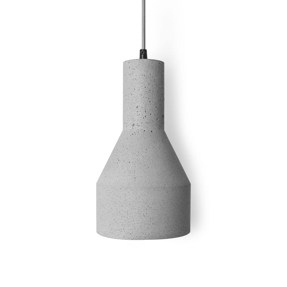 Lámpara colgante de cemento E27 gris para techo de granja y pasillo industrial loft