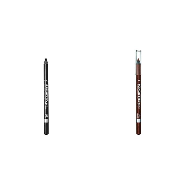 Rimmel Scandaleyes Waterproof Gel Eye Liner Pencil Black Scandaleyes 24hr waterproof eyeliner Brown Pack of 1
