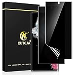Kuteja for Samsung Galaxy S22 Ultra Privacy Screen Protector, [Fingerprint Unlock] Full Coverage Galaxy S22 Ultra Anti-Spy TPU Screen Protector Film, High Sensitivity, Case-Friendly, 2-Pack