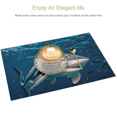 Set de table imperméable antidérapant PVC table salle à manger 6 pcs - 4