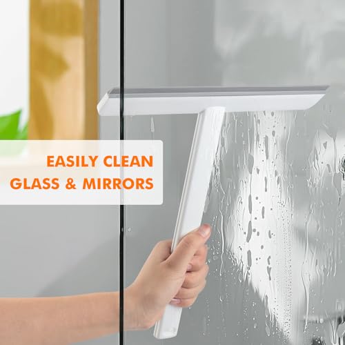 Ibergrif M34102 Escobilla de Goma, Limpiacristales de Ducha, Rasqueta Mampara, para Ventanas y Puertas de Cristal en Baños, Coches y Oficinas, Blanco - imagen 5