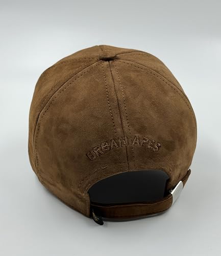 Image of Pure Leather Cap for Mens and Womens Adjustable Cap Cap Pure Suede Leather Cap
